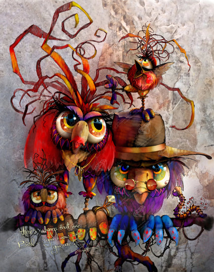 Diamond Painting That Bird 22" x 28" (55.8cm x 70.7cm) / Square with 62 Colors including 3 ABs and 4 Fairy Dust Diamonds / 63,616