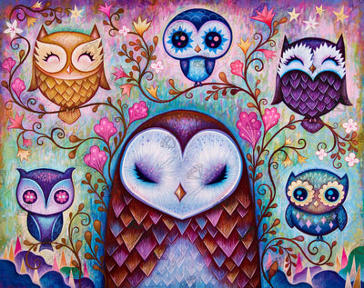 Diamond Painting The Great Big Owl 32.3" x 25.6" (82cm x 65cm) / Square with 56 Colors including 2 ABs and 2 Fairy Dust Diamonds / 85,869