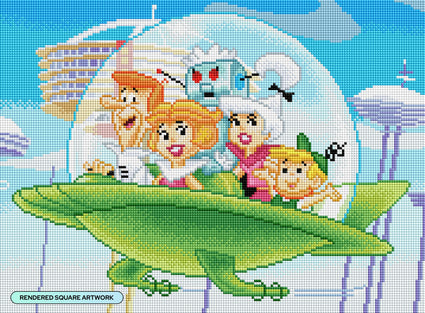 Diamond Painting The Jetsons™ 17.5" x 13" (44.6cm x 32.9cm) / Square With 52 Colors Including 2 ABs and 2 Fairy Dust Diamonds / 23,628