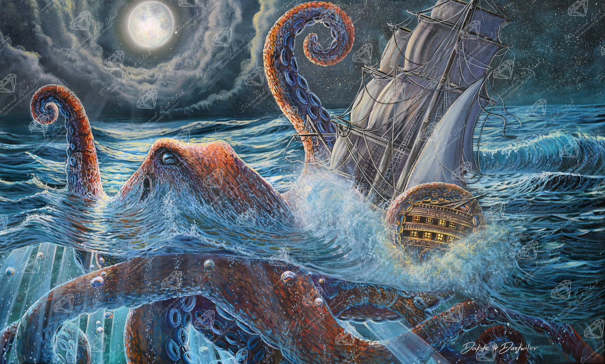 Diamond Painting The Kraken #2 42.5" x 25.6" (108cm x 65cm) / Square With 52 Colors Including 3 ABs / 113,013