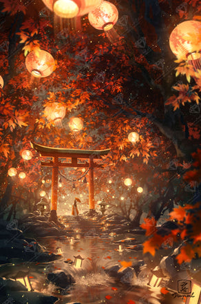 Diamond Painting The Lantern Festival 25.6" x 38.6" (65cm x 97.8cm) / Square with 47 Colors including 2 ABs and 3 Fairy Dust Diamonds / 102,573