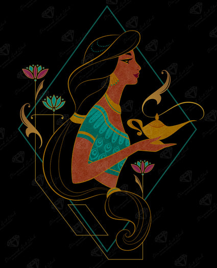 Diamond Painting The Magic Lamp 17" x 21" (42.8cm x 53cm) / Square with 10 Colors including 1 Iridescent Diamond and 2 Fairy Dust Diamonds / 36,636