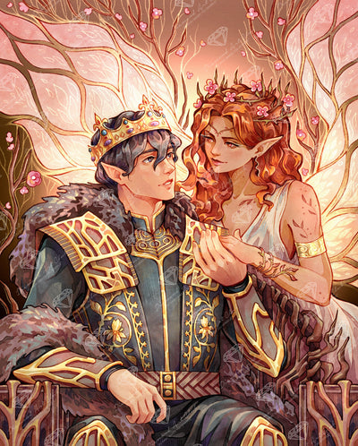 Diamond Painting The Mortal and the Divine 25.6" x 31.9" (65cm x 80.9cm) / Square with 79 Colors including 1 AB and 1 Electro Diamond and 3 Iridescent Diamonds and 2 Fairy Dust Diamonds / 84,825