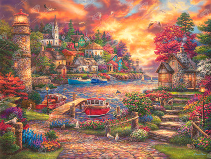 Diamond Painting This Side of the Sea 36.6" x 27.6" (92.8cm x 69.9cm) / Square With 89 Colors Including 5 ABs and 3 Fairy Dust Diamonds / 104,813