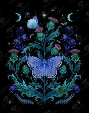 Diamond Painting Thistle Home 25.6" x 32.7" (65cm x 82.9cm) / Square with 41 Colors including 1 Electro Diamond and 2 Iridescent Diamonds and 5 Fairy Dust Diamonds / 86,913