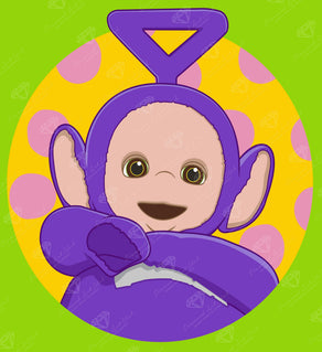 Diamond Painting Tinky Winky 13" x 14" (32.8cm x 35.9cm) / Round with 16 Colors including 1 AB Diamonds and 1 Electro Diamonds and 1 Fairy Dust Diamonds / 14,976