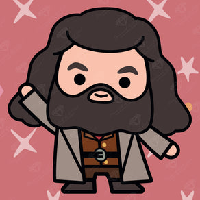 Diamond Painting Tiny Hagrid 13" x 13" (32.8cm x 32.8cm) / Round With 12 Colors including 1 ABs and 1 Fairy Dust Diamonds / 13,689