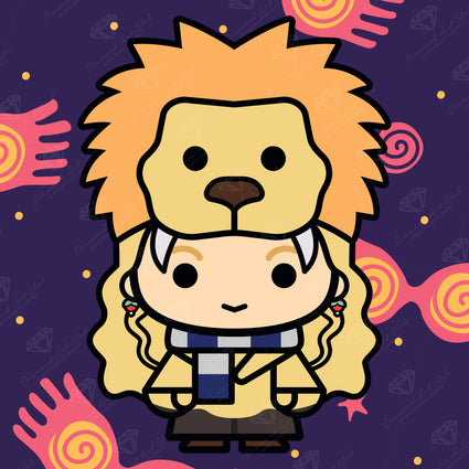 Diamond Painting Tiny Luna 13" x 13" (32.8cm x 32.8cm) / Round With 14 Colors including 2 ABs and 2 Fairy Dust Diamonds / 13,689