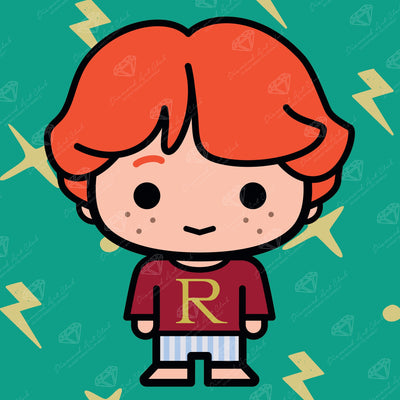 Diamond Painting Tiny Ron 13" x 13" (32.8cm x 32.8cm) / Round With 10 Colors including 1 Electro Diamond and 1 Fairy Dust Diamond / 13,689