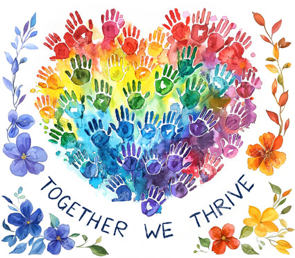 Diamond Painting Together We Thrive 25" x 22" (63.7cm x 55.8cm) / Square with 80 Colors including 2 ABs and 1 Electro Diamond and 3 Fairy Dust Diamonds / 57,344