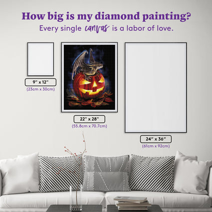 Diamond Painting Trick or Treat 22" x 28" (55.8cm x 70.7cm) / Square with 49 Colors Including 3 ABs and 2 Fairy Dust Diamonds / 63,616