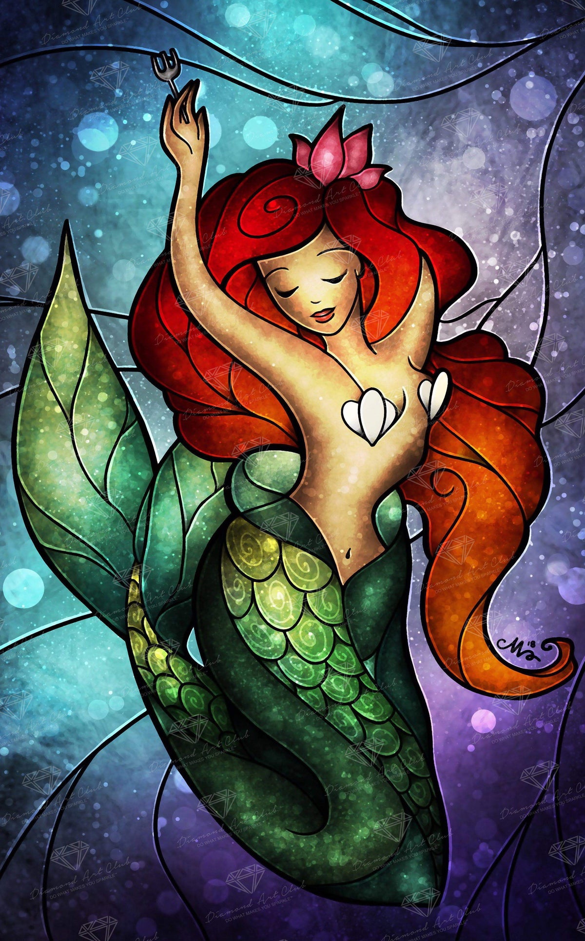 Diamond Painting Undersea Dreaming (17.9" x 29.9" (45.7cm x 76.0 cm) / Round With 39 Colors including 2 ABs / 45,816