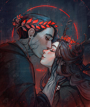 Diamond Painting Underworldly Romance 22" x 26" (55.6cm x 66cm) / Round with 44 Colors including 1 Iridescent Diamond and 2 Fairy Dust Diamonds / 48,480