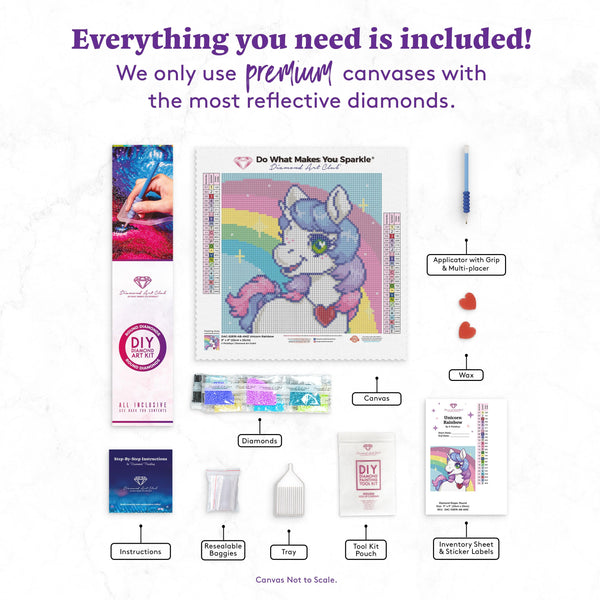 Unicorn Rainbow Diamond Painting | Diamond Art Club®