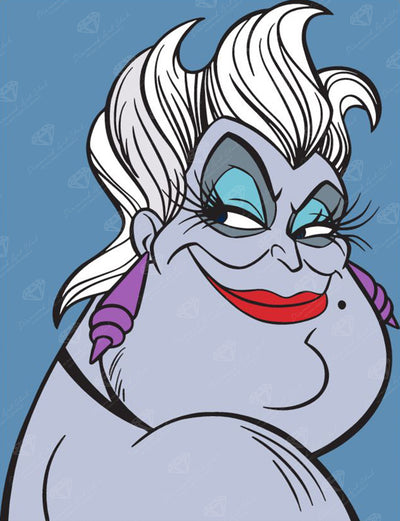 Diamond Painting Ursula 13" x 17" (32.9cm x 42.8cm) / Square with 9 Colors including 3 Fairy Dust Diamonds / 22,704