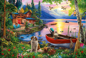 Diamond Painting Weekend Retreat 40.6" x 27.6" (103cm x 70cm) / Square with 62 Colors including 3 ABs and 3 Fairy Dust Diamonds / 116,053