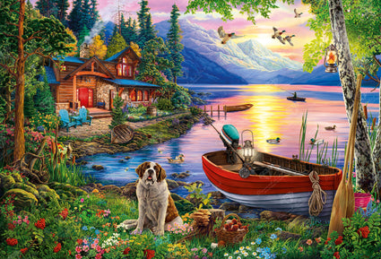 Diamond Painting Weekend Retreat 40.6" x 27.6" (103cm x 70cm) / Square with 62 Colors including 3 ABs and 3 Fairy Dust Diamonds / 116,053