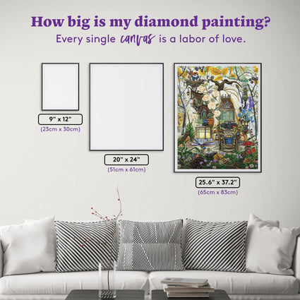 Diamond Painting Welcome Home 25.6" x 32.7" (65cm x 83cm) / Square with 63 Colors including 5 ABs and 1 Fairy Dust Diamonds / 86,913