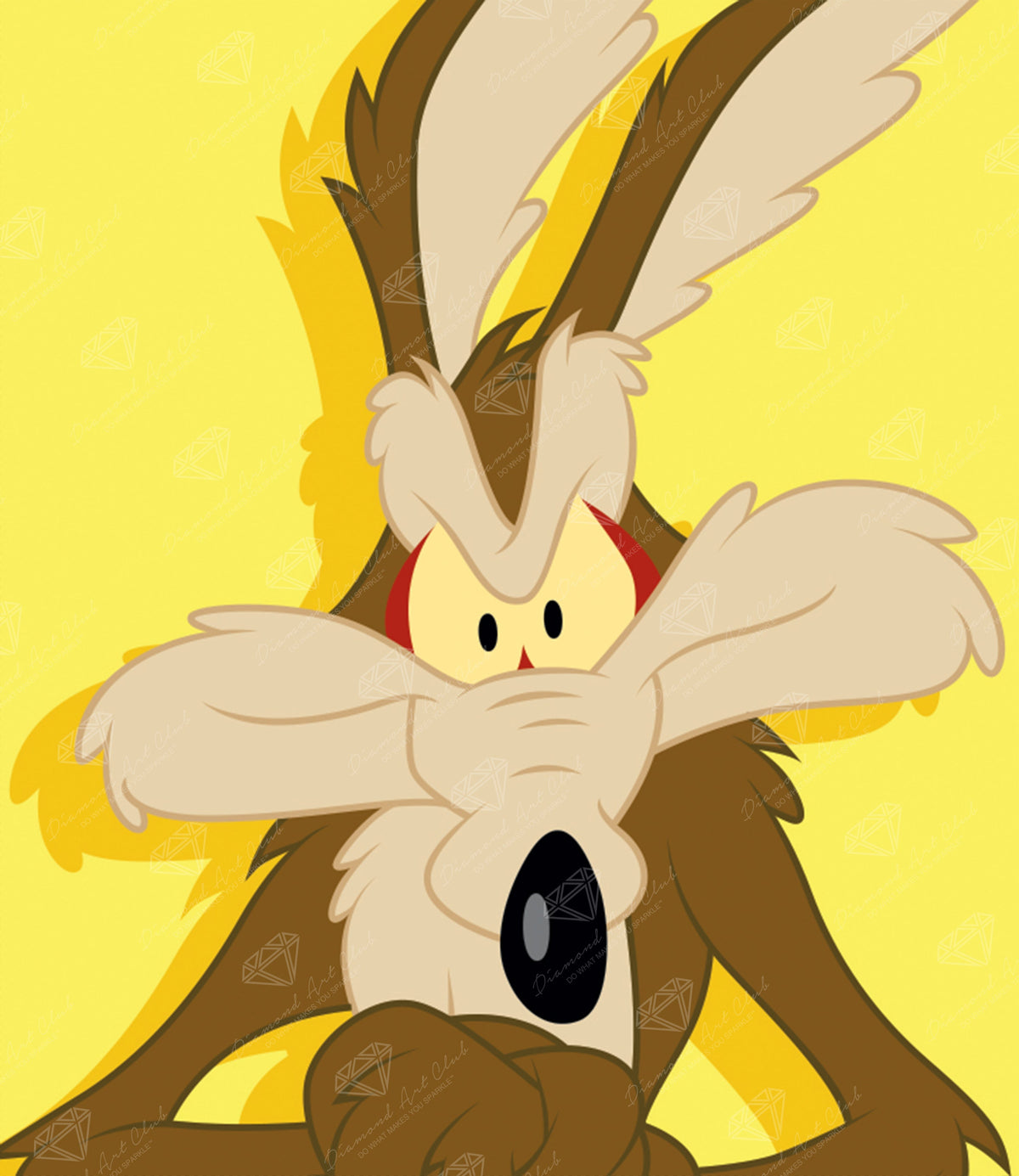 Diamond Painting Wile E. Coyote™ 13" x 15" (32.8cm x 37.8cm) / Round With 10 Colors Including 1 ABs / 15,795