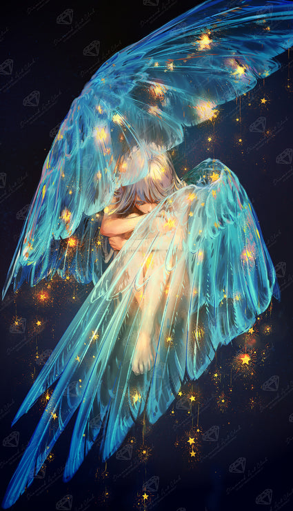 Diamond Painting Window Wings 23.6" x 41.3" (60cm x 104.8cm) / Square with 97 Colors including 2 ABs and 1 iridescent Diamond and 4 Fairy Dust Diamonds / 101,461