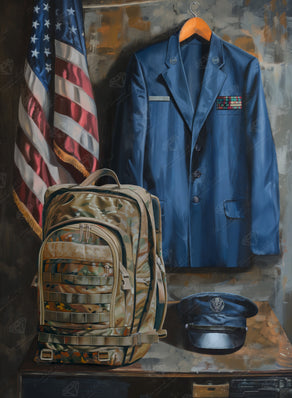 Diamond Painting Wings of Valor 22" x 30" (55.8cm x 75.9cm) / Square with 46 Colors including 1 AB and 1 Electro Diamond and 3 Fairy Dust Diamonds / 68,320