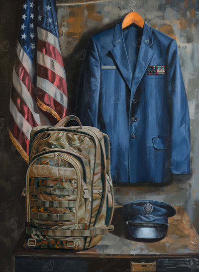 Diamond Painting Wings of Valor 22" x 30" (55.8cm x 75.9cm) / Square with 46 Colors including 1 AB and 1 Electro Diamond and 3 Fairy Dust Diamonds / 68,320