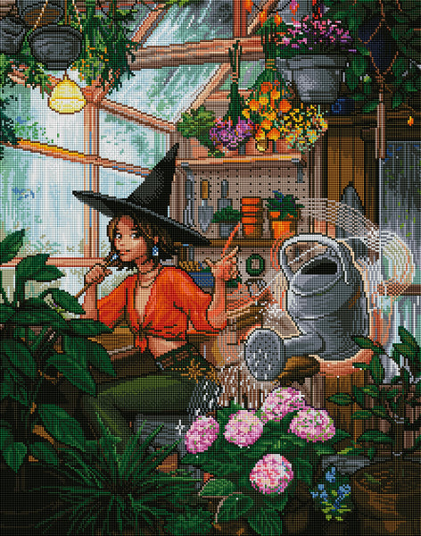 Witch's Greenhouse Diamond Painting Kit – Diamond Art Club