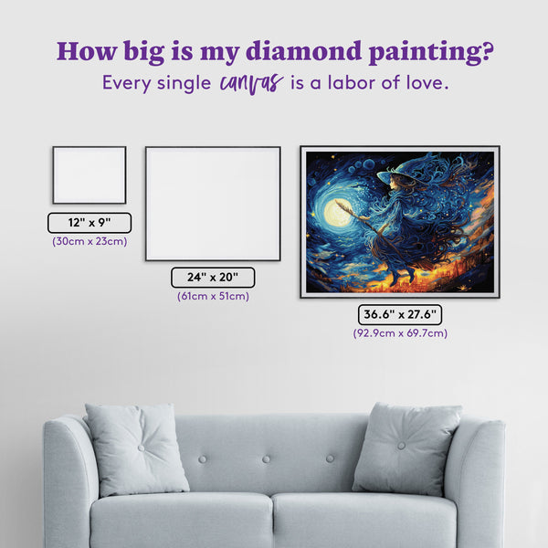 ダイヤモンドアートクラブ Witch's Night Out Witch's Night Out Diamond Painting Kit – Diamond Art Club