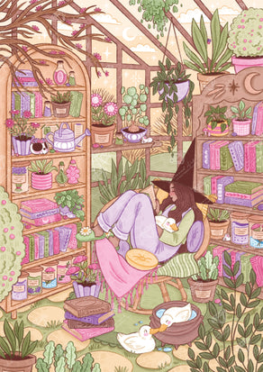 Diamond Painting Witchy Greenhouse 25.6" x 36.2" (65cm x 91.8cm) / Square with 63 Colors including 2 ABs and 4 Fairy Dust Diamonds / 96,309