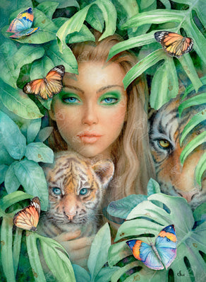 Diamond Painting Year of the Tiger 22" x 30" (55.8cm x 75.9cm) / Square with 57 Colors including 1 AB and 1 Frosted Diamond and 3 Fairy Dust Diamonds / 68,320