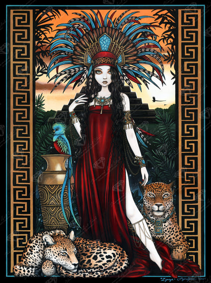 Diamond Painting Zyanya 25.6" x 34.3" (65cm x 86.9cm) / Square with 45 Colors including 2 ABs and 1 Electro Diamond and 4 Fairy Dust Diamonds / 91,089