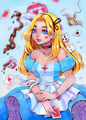 Diamond Painting Alice 20" x 28" (50.7cm x 70.6cm) / Round With 60 Colors Including 4 ABs / 45,612