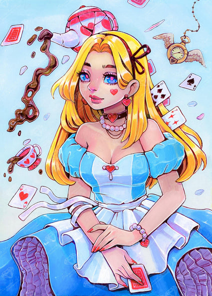 Diamond Painting Alice 20" x 28" (50.7cm x 70.6cm) / Round With 60 Colors Including 4 ABs / 45,612