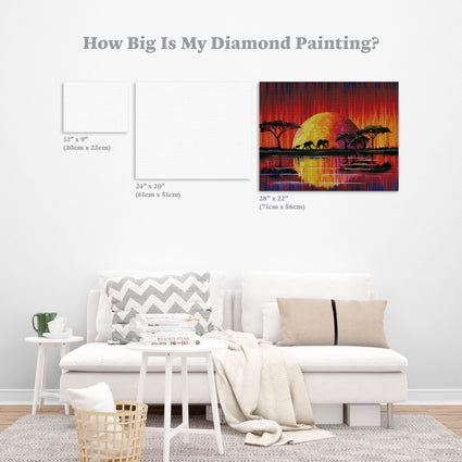 Diamond Painting An Evening Stroll 28" x 22" (71cm x 56cm) / Round with 44 Colors including 4 ABs / 50,347