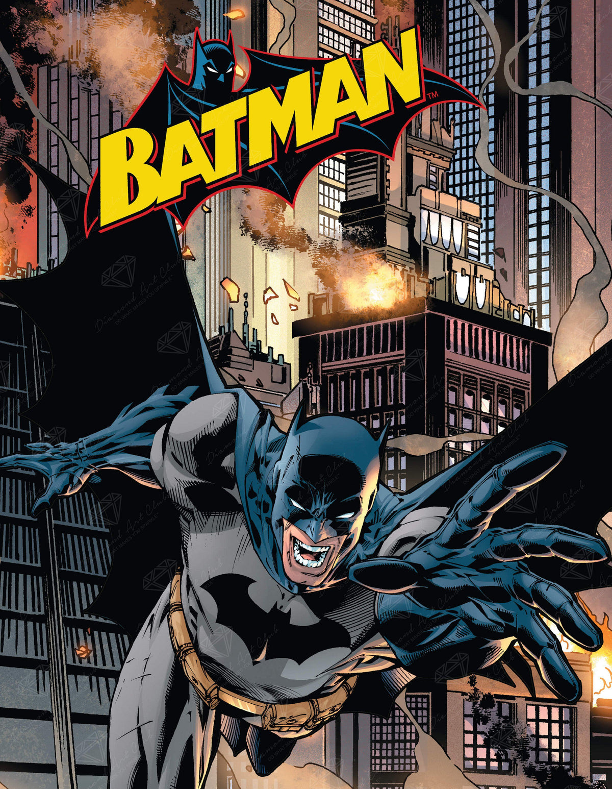 Diamond Painting Batman 27.6" x 35.4″ (70cm x 90cm) / Square with 51 Colors including 4 ABs / 98,889