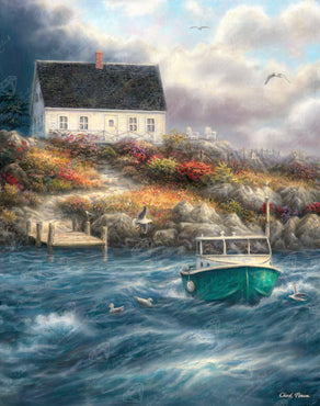 Diamond Painting Cape Cod Afternoon 22" x 28″ (56cm x 71cm) / Round with 45 Colors including 3 ABs / 50,148
