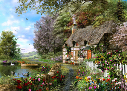 Diamond Painting Countryside Cottage 38.6" x 27.6" (98cm x 70cm) / Square with 68 Colors including 6 ABs / 110,433
