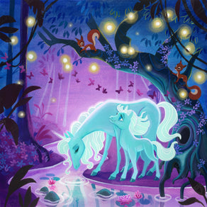 Diamond Painting Enchanted Forest 17" x 17" (42.6cm x 42.6cm) / Round with 44 Colors including 3 ABs and 1 Special Diamond / 23,040