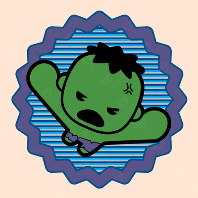 Diamond Painting Hulk™ 13" x 13" (32.8cm x 32.8cm) / Round with 8 Colors including 1 ABs / 13,689