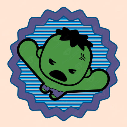 Diamond Painting Hulk™ 13" x 13" (32.8cm x 32.8cm) / Round with 8 Colors including 1 ABs / 13,689