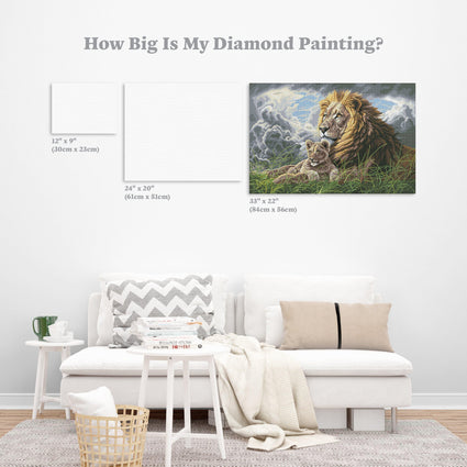 Diamond Painting Like Father Like Son 33" x 22″ (84cm x 56cm) / Round with 45 Colors including 4 ABs / 59,502