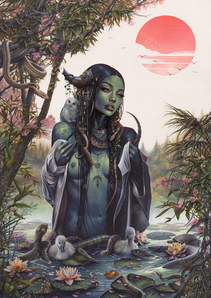 Diamond Painting Lilith 22" x 31" (55.8cm x 78.7cm) / Square with 72 Colors including 4 Diamonds and 1 Fairy Dust Diamonds / 70,784