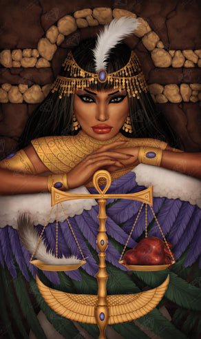 Diamond Painting Ma'at 22" x 37" (56cm x 94cm) / Round with 42 Colors including 4 ABs / 66,665
