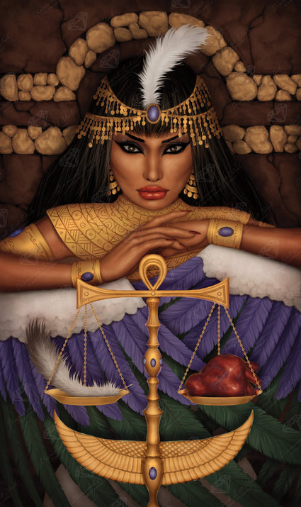 Diamond Painting Ma'at 22" x 37" (56cm x 94cm) / Round with 42 Colors including 4 ABs / 66,665