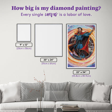 Diamond Painting Magic Portal 22" x 34" (55.8cm x 85.9cm) / Square with 61 Colors including 3 ABs and 1 Fairy Dust Diamonds / 77,280