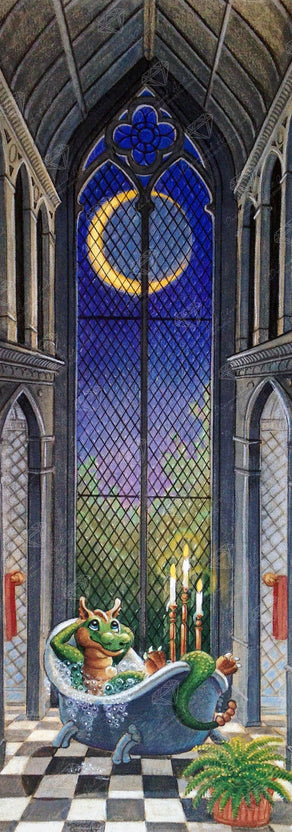 Diamond Painting Moonlight Bath 20" x 57" (51cm x 145cm) / Round with 58 Colors including 5 ABs / 93,396