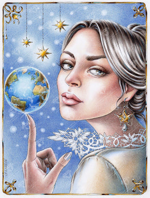 Diamond Painting Queen Of Her World 22" x 29″ (56cm x 74cm) / Round with 34 Colors including 1 AB and 1 Special Diamond / 51,652