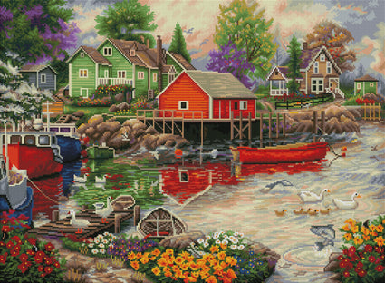 Diamond Painting Quiet Cove 30" x 22″ (76cm x 56cm) / Square with 55 Colors including 2 ABs / 67,049