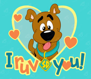 Diamond Painting Scooby-Doo™ I Ruv You - Holiday Market 15" x 13" (38cm x 33cm) / Round with 16 Colors including 1 AB / 15,912