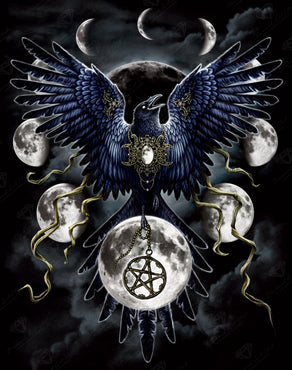 Diamond Painting Sinister Wings 22" x 28" (55.8cm x 70.7cm) / Square with 37 colors including 3 ABs and 1 Electro Diamonds / 63,616